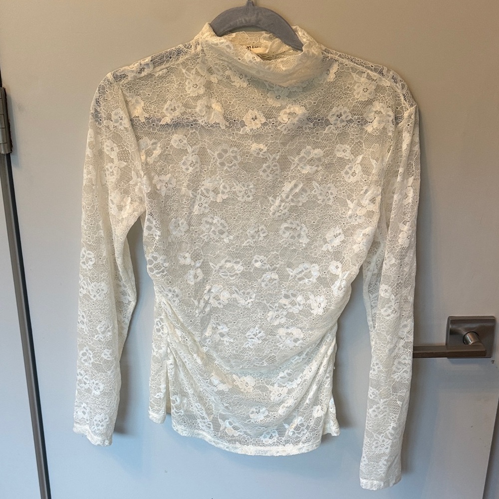 Open Edit White Lace Women’s Top